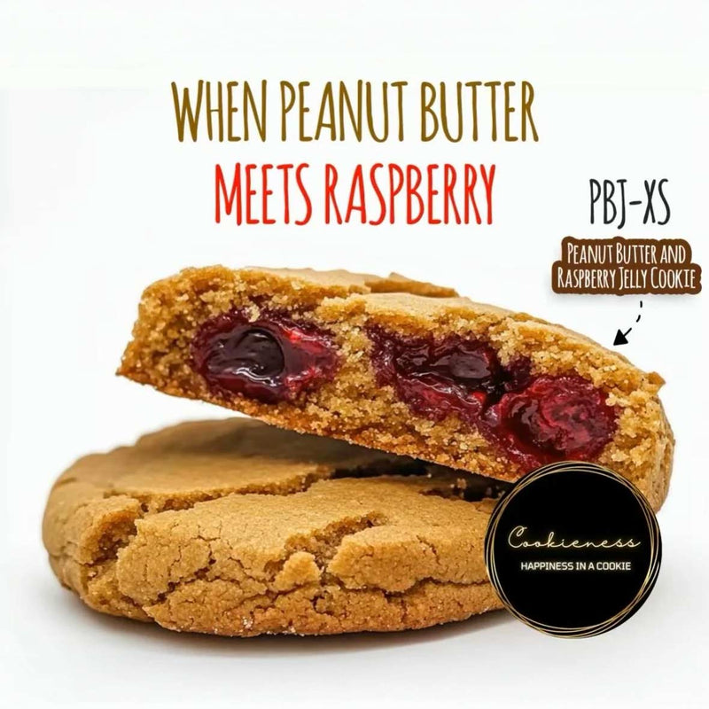Peanut Butter and Raspberry Jelly Cookie